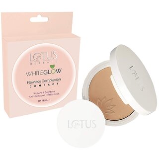 Lotus Herbals Whiteglow Flawless Complexion Compact - Honey C2 Matte Look Spf 25 Anti Pollution 10G Lotus Herbals Whiteglow Flawless Complexion Compact - Honey C2 Matte Look Spf 25 Anti Pollution 10G