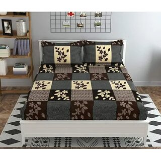 Premium 180 TC Cotton Blend Flat Double Bedsheets with 2 Pillow Covers Double Bed Breathable Fitted Bedsheet Premium 180 TC Cotton Blend Flat Double Bedsheets with 2 Pillow Covers Double Bed Breathable Fitted Bedsheet