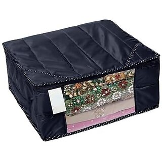 Aronkart Parachute Material 3 Layered Quilted Saree Cover Wardrobe Organizer (Water Resistant) (Pack of 1 Blue) Aronkart Parachute Material 3 Layered Quilted Saree Cover Wardrobe Organizer (Water Resistant) (Pack of 1 Blue)