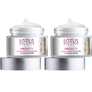 Lotus Herbals Probrite Illuminating Radiance Sleeping Mask Detoxifies Hydrates Skin 50G ( Pack Of 2 ) Lotus Herbals Probrite Illuminating Radiance Sleeping Mask Detoxifies Hydrates Skin 50G ( Pack Of 2 )