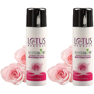 Lotus Herbals Whiteglow Advanced Pink Glow Brightening Serum Anti-Pollution For All Skin Types 30Ml ( Pack Of 2 ) Lotus Herbals Whiteglow Advanced Pink Glow Brightening Serum Anti-Pollution For All Skin Types 30Ml ( Pack Of 2 )