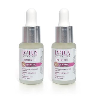 Lotus Herbals Probrite Illuminating Radiance Face Oil For Hydration Of Dull Dry Skin Probiotic 15Ml ( Pack Of 2) Lotus Herbals Probrite Illuminating Radiance Face Oil For Hydration Of Dull Dry Skin Probiotic 15Ml ( Pack Of 2)