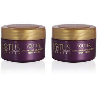                       Lotus Herbals Youthrx Antiaging Nourishing Night Cream 10G ( Pack Of 2 )                                              