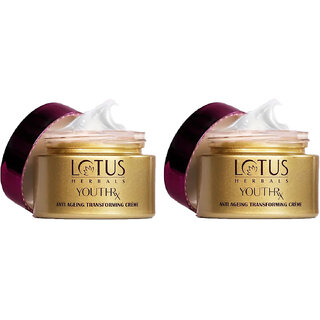                       Lotus Herbals Youthrx Anti Ageing Transforming Cream  Spf 25  Pa+++  Preservative Free  50G ( Pack Of 2 )                                              