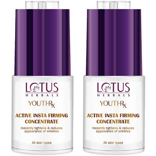 Lotus Herbals Youthrx Active Insta Firming Concentrate Anti Ageing Skin Tightening Preservative Free 20G (Pack Of 2)