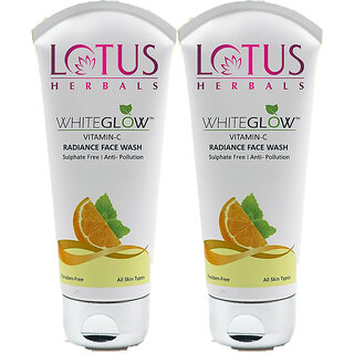 Lotus Herbals Whiteglow Vitamin C Radiance Face Wash For Dark Spots Dull Skin Anti- Pollution 100G ( Pack Of 2 ) Lotus Herbals Whiteglow Vitamin C Radiance Face Wash For Dark Spots Dull Skin Anti- Pollution 100G ( Pack Of 2 )