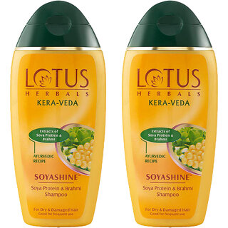 Lotus Herbals Kera-Veda Soyashine Soya Protein Brahmi Shampoo Preservative Free Shampoo 200Ml ( Pack Of 2 ) Lotus Herbals Kera-Veda Soyashine Soya Protein Brahmi Shampoo Preservative Free Shampoo 200Ml ( Pack Of 2 )
