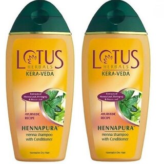 Lotus Herbals Kera-Veda Hennapura Henna Shampoo With Conditioner With Bhringraj 200Ml ( Pack Of 2 ) Lotus Herbals Kera-Veda Hennapura Henna Shampoo With Conditioner With Bhringraj 200Ml ( Pack Of 2 )
