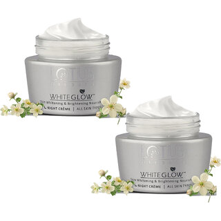 Lotus Herbals Whiteglow Skin Whitening Brightening Nourishing Night Cream, 40G ( Pack Of 2 ) Lotus Herbals Whiteglow Skin Whitening Brightening Nourishing Night Cream, 40G ( Pack Of 2 )