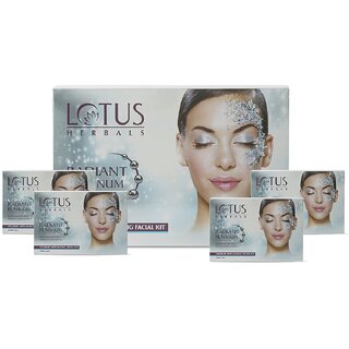                       Lotus Herbals Radiant Platinum Cellular Anti-Ageing Facial Kit 4 in 1 Pack  200g                                              