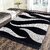 RADECOR Black Velvet Carpet (5 Foot, X 7 Foot, Rectangle)