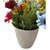 De Gardenia Artificial Multicolor Flowers with Pot Vibrant Faux Floral Arrangement for Home Office and Garden Decor DGBN268
