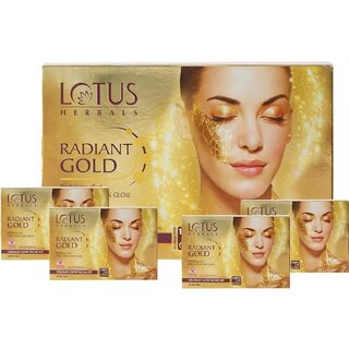 Lotus Herbals Radiant Gold Cellular Glow Facial Kit 4 in 1 With 24K Gold leaves 4x37g Lotus Herbals Radiant Gold Cellular Glow Facial Kit 4 in 1 With 24K Gold leaves 4x37g