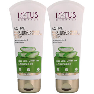                       Lotus Herbals Active Aloe + Niacinamide Face Wash 100G ( Pack Of 2 )                                              