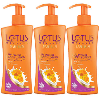 Lotus Herbals Safe Sun Uv Protect Body Lotion Spf 25 Pa Moisturising Broad Spectrum Protection 250Ml (Pack Of 3) Lotus Herbals Safe Sun Uv Protect Body Lotion Spf 25 Pa Moisturising Broad Spectrum Protection 250Ml (Pack Of 3)