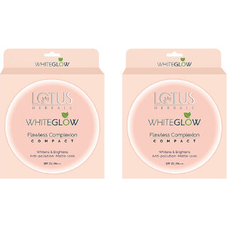 Lotus Herbals Whiteglow Flawless Complexion Compact Matte Look Spf 25 Anti Pollution 10G (Pack Of 2) Lotus Herbals Whiteglow Flawless Complexion Compact Matte Look Spf 25 Anti Pollution 10G (Pack Of 2)