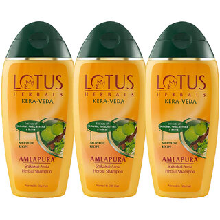 Lotus Herbals KeraVeda Amlapura Shikakai Amla Herbal Shampoo Daily Use Shampoo 200Ml ( Pack Of 3) Lotus Herbals KeraVeda Amlapura Shikakai Amla Herbal Shampoo Daily Use Shampoo 200Ml ( Pack Of 3)