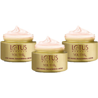                       Lotus Herbals Youthrx Anti Ageing Transforming Cream  Spf 25   Pa  Preservative Free  50G  (Pack Of 3)                                              