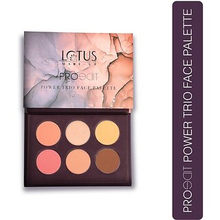 Lotus Make-Up Proedit Power Trio Face Palette|2 Blush|2 Highlighter|1 Contour|1 Banana Powder (Multicolor) Lotus Make-Up Proedit Power Trio Face Palette|2 Blush|2 Highlighter|1 Contour|1 Banana Powder (Multicolor)