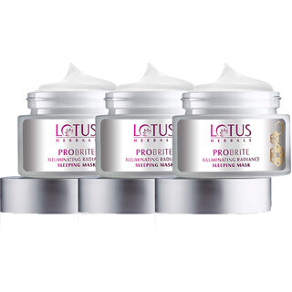 Lotus Herbals Probrite Illuminating Radiance Sleeping Mask Detoxifies Hydrates Skin 50G ( Pack Of 3) Lotus Herbals Probrite Illuminating Radiance Sleeping Mask Detoxifies Hydrates Skin 50G ( Pack Of 3)