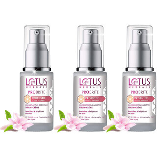 Lotus Herbals Probrite Illuminating Radiance SerumCream Nourishes Skin Spf 20 Pa 30Ml ( Pack Of 3) Lotus Herbals Probrite Illuminating Radiance SerumCream Nourishes Skin Spf 20 Pa 30Ml ( Pack Of 3)