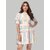 ZELZIS Women Stripe Fit  Flare Party Wear Cotton Dresses