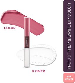 Lotus Make-Up Proedit Prep And Swipe Lip Color With Primer|Smudgeproof|Pl08- Pink Velvet (Pink Velvet, 6 G)