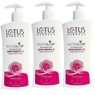 Lotus Herbals Whiteglow Bulgarian Rose Hand Bodylotion Non Greasy Cools And Refreshes Skin Spf 20 270Ml (Pack Of 3) Lotus Herbals Whiteglow Bulgarian Rose Hand Bodylotion Non Greasy Cools And Refreshes Skin Spf 20 270Ml (Pack Of 3)