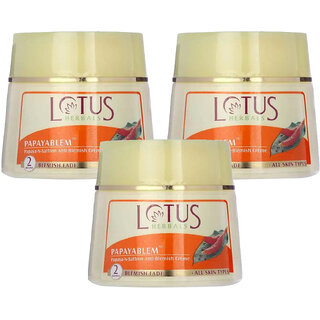 Lotus Herbals Papayablem PapayaNSaffron AntiBlemish Cream Fades Blemishes For All Skin Types 250G ( Pack Of 3) Lotus Herbals Papayablem PapayaNSaffron AntiBlemish Cream Fades Blemishes For All Skin Types 250G ( Pack Of 3)