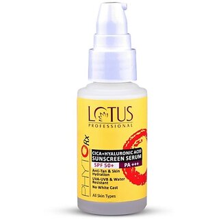 Lotus Professional Sunscreen - Spf 50 Pa+++ Phytorx Cica+Hyaluronic Sunscreen Serum Spf50_ 30Ml (30 Ml) Lotus Professional Sunscreen - Spf 50 Pa+++ Phytorx Cica+Hyaluronic Sunscreen Serum Spf50_ 30Ml (30 Ml)