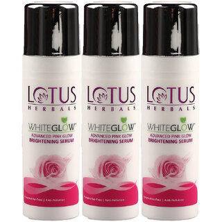 Lotus Herbals Whiteglow Advanced Pink Glow Brightening Serum AntiPollution For All Skin Types 30Ml (Pack Of 3) Lotus Herbals Whiteglow Advanced Pink Glow Brightening Serum AntiPollution For All Skin Types 30Ml (Pack Of 3)