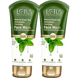 Lotus Botanicals Natural Green Tea Hydradetox Clarifying 125Ml ( Pack Of 2 ) Face Wash (150 Ml) Lotus Botanicals Natural Green Tea Hydradetox Clarifying 125Ml ( Pack Of 2 ) Face Wash (150 Ml)