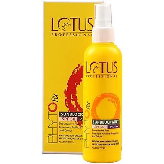 Lotus Professional Sunscreen - Spf 50 Pa+++ Phytorx Sunblock Mist Spf50_100Ml (100 Ml) Lotus Professional Sunscreen - Spf 50 Pa+++ Phytorx Sunblock Mist Spf50_100Ml (100 Ml)