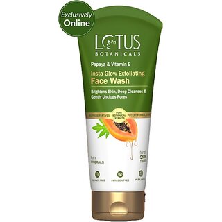 Lotus Botanicals Papaya & Vitamin E Insta Glow Exfoliating 200Ml Face Wash (200 Ml) Lotus Botanicals Papaya & Vitamin E Insta Glow Exfoliating 200Ml Face Wash (200 Ml)