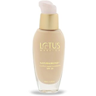 Lotus Make-Up Natural Blend Comfort Liquid Foundation Spf -20 Foundation (330-Soft Cameo, 30 Ml) Lotus Make-Up Natural Blend Comfort Liquid Foundation Spf -20 Foundation (330-Soft Cameo, 30 Ml)