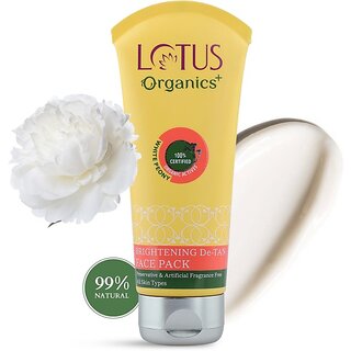 Lotus Organics+ Brightening De-Tan Face PackWith 100 Organic White Peonies (100 G) Lotus Organics+ Brightening De-Tan Face PackWith 100 Organic White Peonies (100 G)
