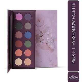 Lotus Make-Up Proedit Eye Primer Infused Pigmented Eyeshadow Palette Glam Goddess12 Shades 16.8 G (Multicolor) Lotus Make-Up Proedit Eye Primer Infused Pigmented Eyeshadow Palette Glam Goddess12 Shades 16.8 G (Multicolor)