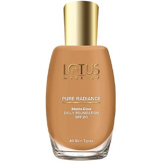 Lotus Make-Up Pure Radiance Matte-Glow Daily Foundation (Caramel, 30 Ml) Lotus Make-Up Pure Radiance Matte-Glow Daily Foundation (Caramel, 30 Ml)