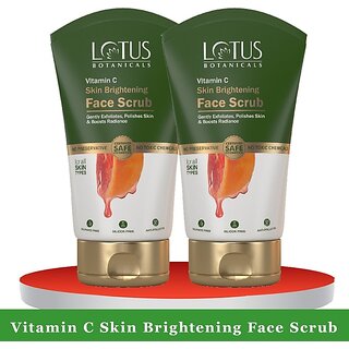 Lotus Botanicals Vitamin C Skin Brightening Face Scrub - 100G ( Pack Of 2 ) Scrub (200 G) Lotus Botanicals Vitamin C Skin Brightening Face Scrub - 100G ( Pack Of 2 ) Scrub (200 G)