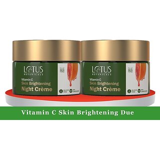                       Lotus Botanicals Vitamin C Skin Brightening Night Creme - 50G ( Pack Of 2 ) (100 G)                                              