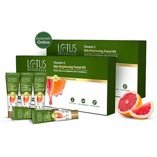 Lotus Botanicals Vitamin C Skin Brightening 5 Step Facial Kit |Brightens Skin Complexion (2 X 44 G) Lotus Botanicals Vitamin C Skin Brightening 5 Step Facial Kit |Brightens Skin Complexion (2 X 44 G)