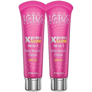 Lotus Make-Up Xpressglow Daily Beauty Creme Royal Peral 30G (Pack Of 2) Foundation (Pink, 60 G) Lotus Make-Up Xpressglow Daily Beauty Creme Royal Peral 30G (Pack Of 2) Foundation (Pink, 60 G)