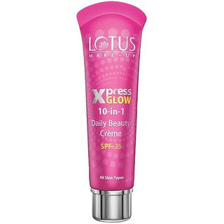                       Lotus Make-Up Xpressglow Daily Beauty Creme Royal Peral 30G Foundation (Pink, 30 G)                                              