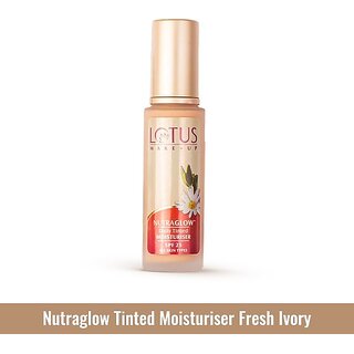 Lotus Make-Up Nutraglow Daily Tinted Moisturiser Spf 25 - Fresh Ivory T2 (50 Ml) Lotus Make-Up Nutraglow Daily Tinted Moisturiser Spf 25 - Fresh Ivory T2 (50 Ml)