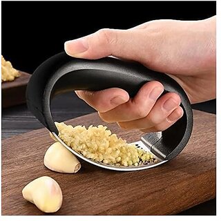 Catron Garlic Chopper Stainless SteelGarlic Chopper | Garlic Press | Garlic Peeler Manual Curve Fruit Vegetable Tools for Kitchen (Silver-Black) Catron Garlic Chopper Stainless SteelGarlic Chopper | Garlic Press | Garlic Peeler Manual Curve Fruit Vegetable Tools for Kitchen (Silver-Black)