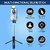 K2 Selfie Stick with Tripod Stand 3 in 1 Multifunctional design Rechargable LED Light with Two Brighness Levels for Make up Selfie Vlogging  Photo Shoot Selfie stick with Bluetooth Remote