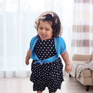                       Kaash collections Girls Fit  Flare koti Set (Black) age 7-8 years                                              