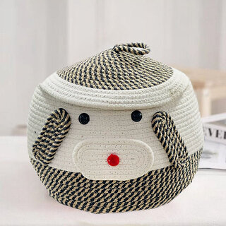                       RADECOR Jute Storage Basket (Pack of 1)                                              