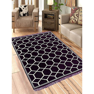                       RADECOR Purple Chenille Carpet (152 cm,  X 213 cm, Rectangle)                                              