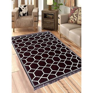 RADECOR Brown Chenille Carpet (152 cm, X 213 cm, Rectangle) RADECOR Brown Chenille Carpet (152 cm, X 213 cm, Rectangle)